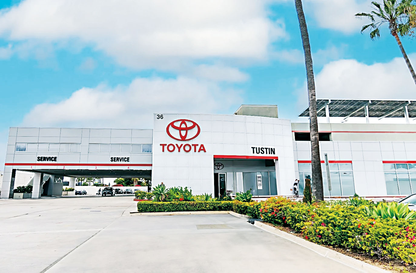 橙縣Tustin Toyota 經銷商門店外景。 網絡圖片