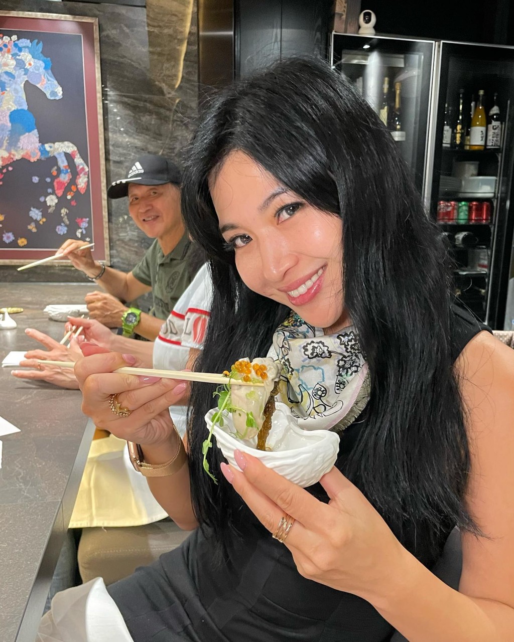 陳思圻經常帶父母品嘗美食。