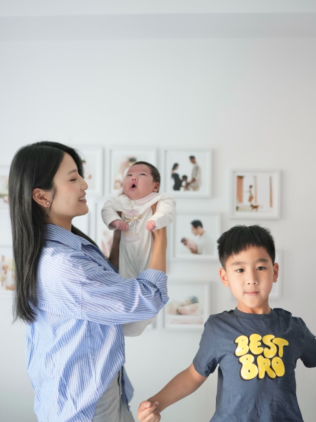 林芊妤非常珍惜得來不易的一對子女。