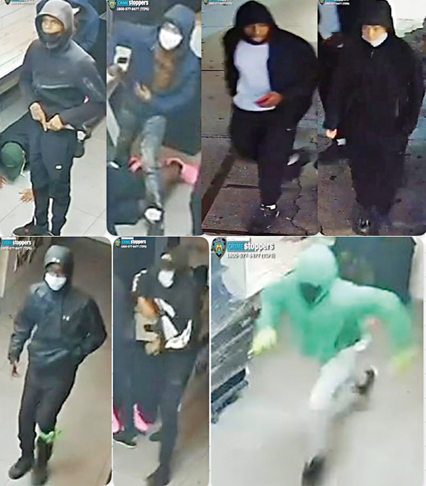 圖為涉案團夥。 NYPD