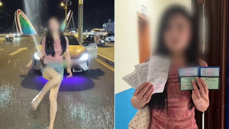 內地女網紅為博流量違規拍攝 涉逆向行駛及違泊遭交警處罰