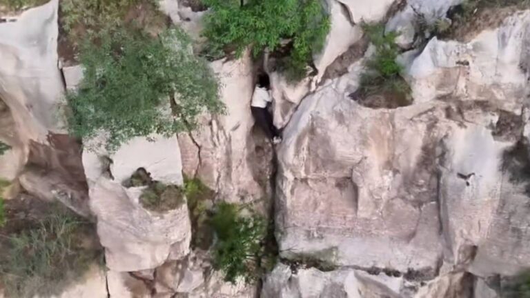 山西女子登山觀日出失足墮崖 卡於40米高岩縫奇蹟獲救