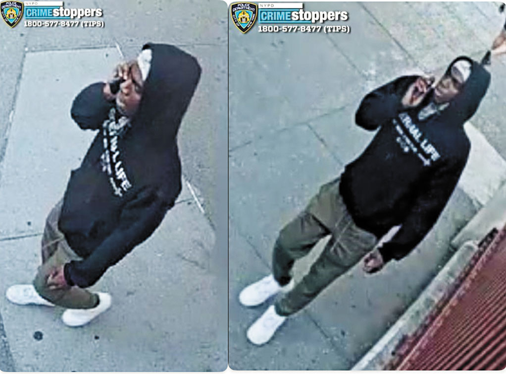 圖為涉案男嫌。NYPD