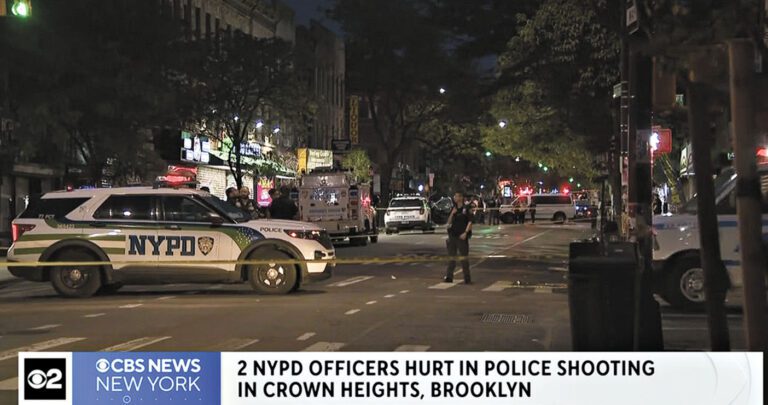 中槍警探背部中彈，幸因身穿防彈衣僅受挫傷。CBS紐約截圖