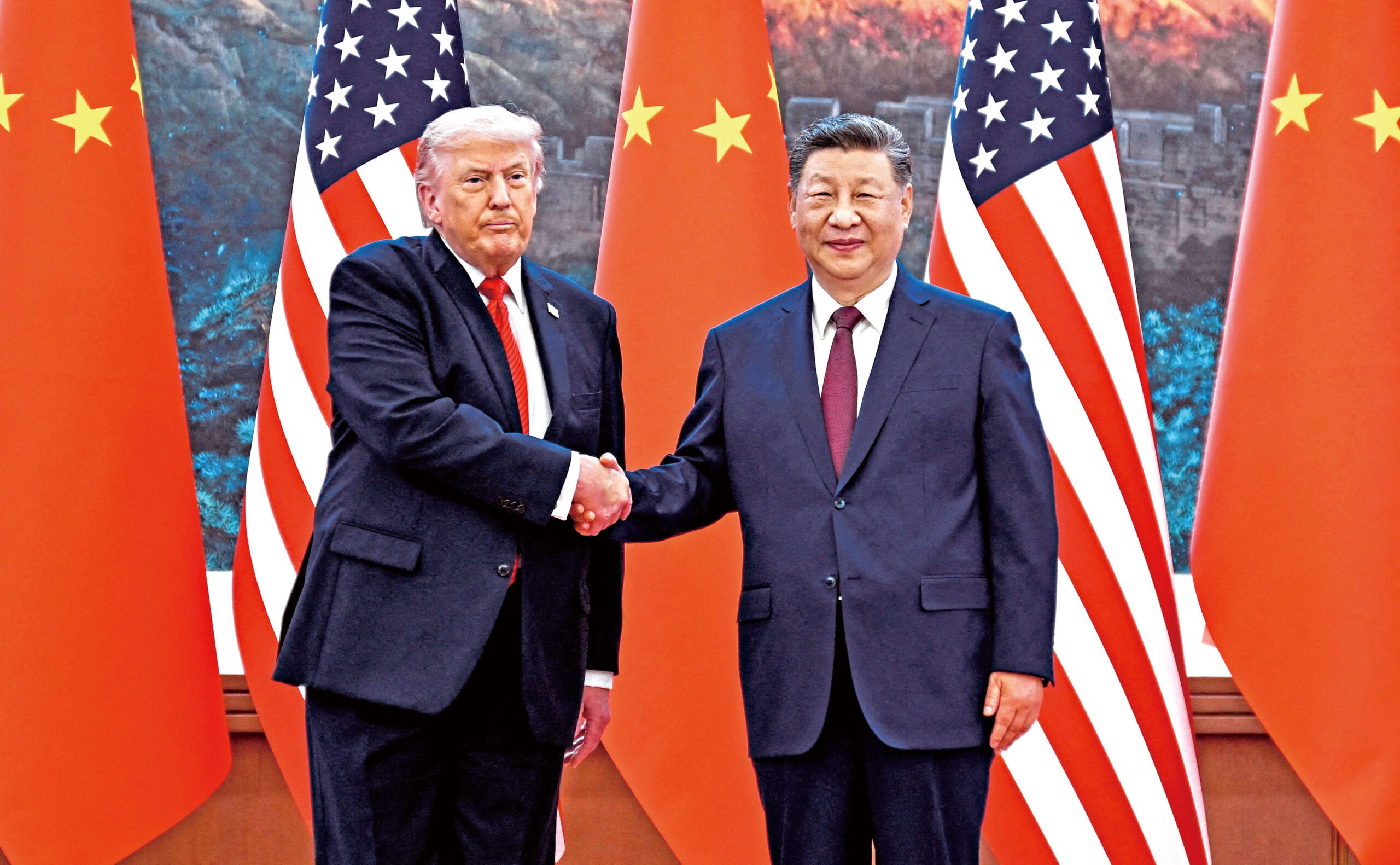 特朗普與習近平今年5月曾在北京會面。路透社資料圖片