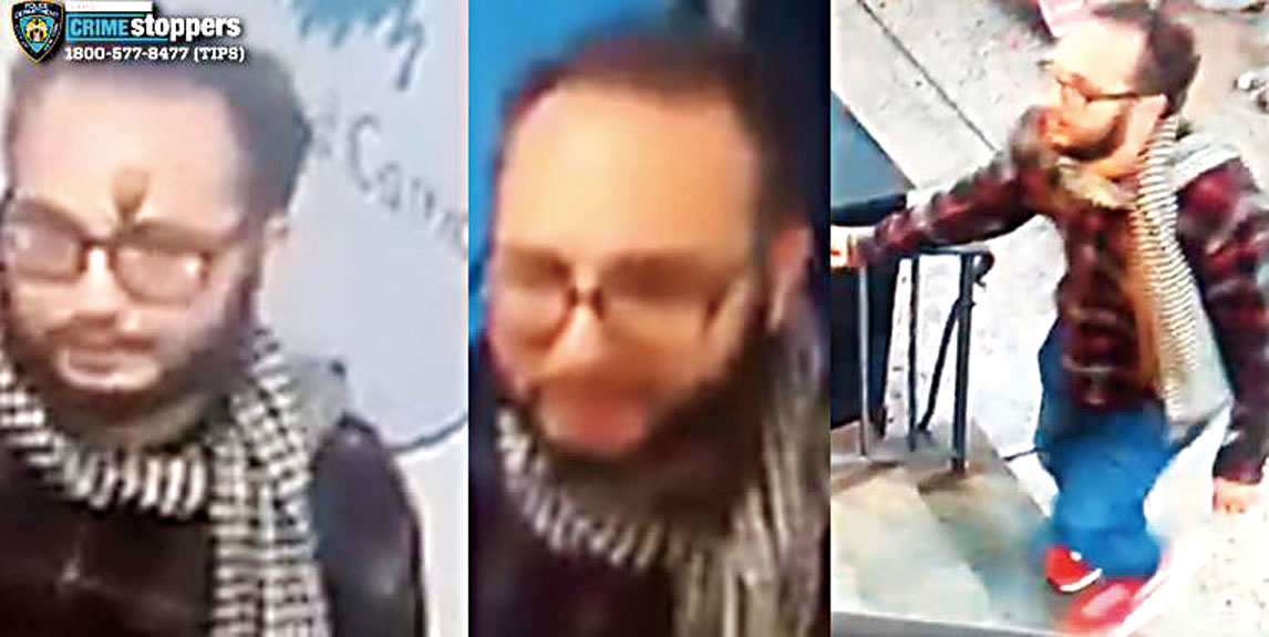 圖為涉案男嫌。 NYPD