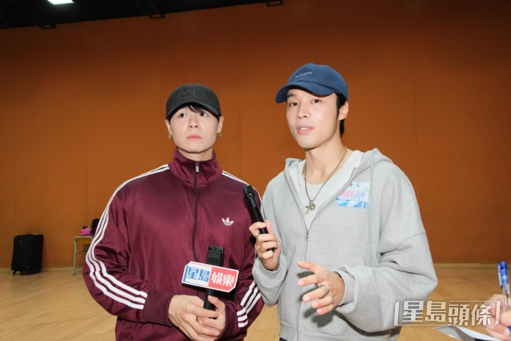冼靖峰與丁子朗表示珍惜公司給予的各種演出機會。