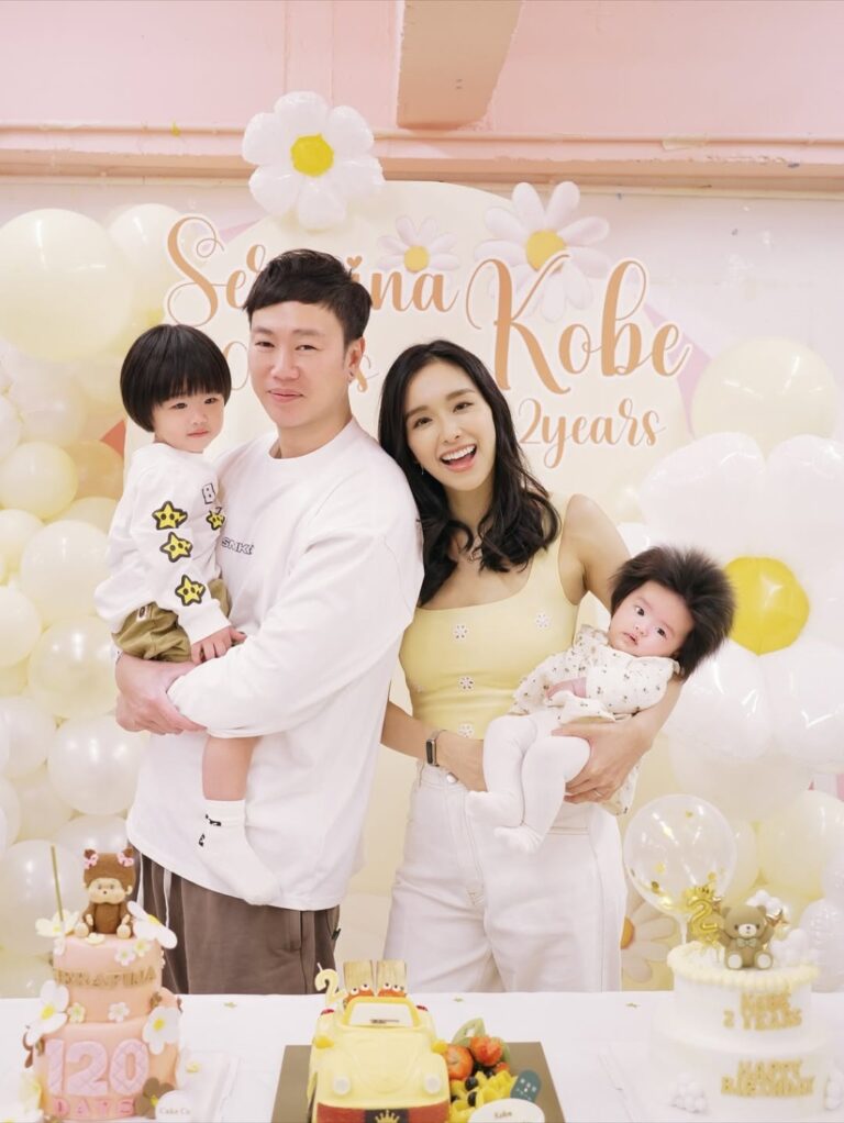 曾淑雅愛女一歲生日派對溫馨滿瀉 兄妹髮量成網民熱話