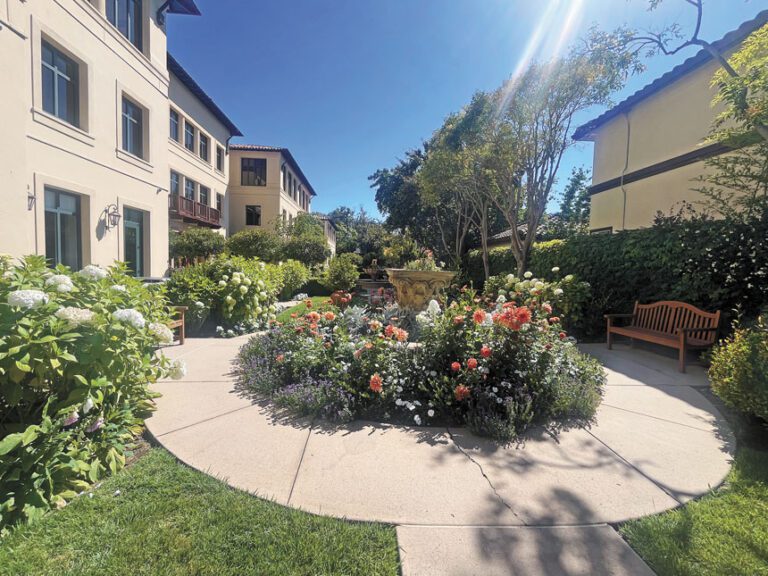 波市Lytton Avenue 245號大樓後方的私密花園，7月9日中午舉辦公眾免費參與的「休息療癒」活動。記者王蔚攝