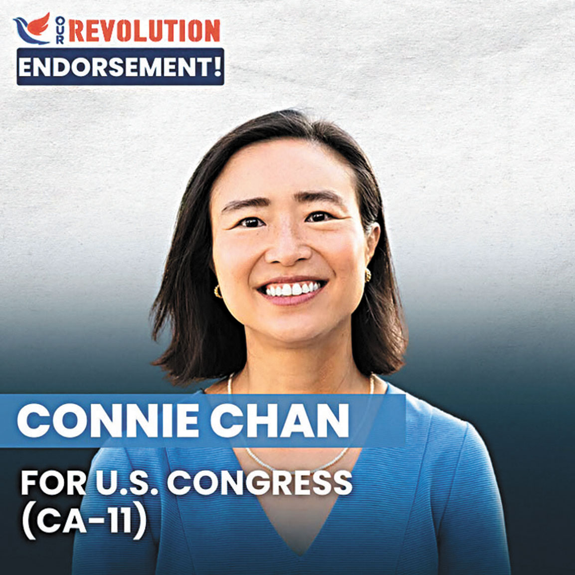 「我們的革命」在社交媒體上宣布背書陳詩敏（Connie Chan）競選聯邦眾議員。資料圖片