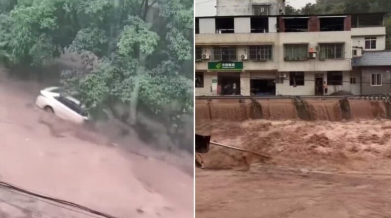 四川馬邊縣遭遇特大暴雨 洪水淹至二樓近三千人緊急轉移