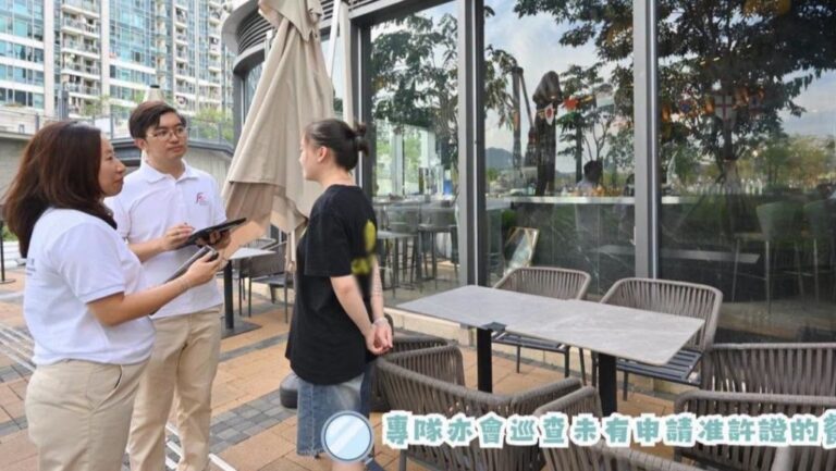 食環署巡查非寵物友善食肆 發現違規情況並發出警告