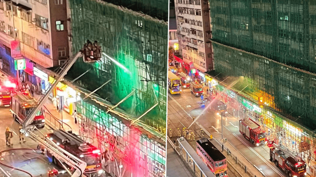西灣河麗灣大廈雜物起火 消防出動雲梯灌救無人傷