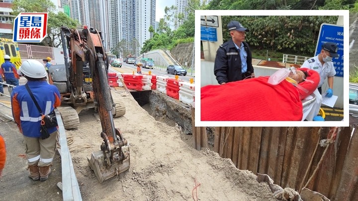 將軍澳工地意外 男工墮2米深坑清醒送院
