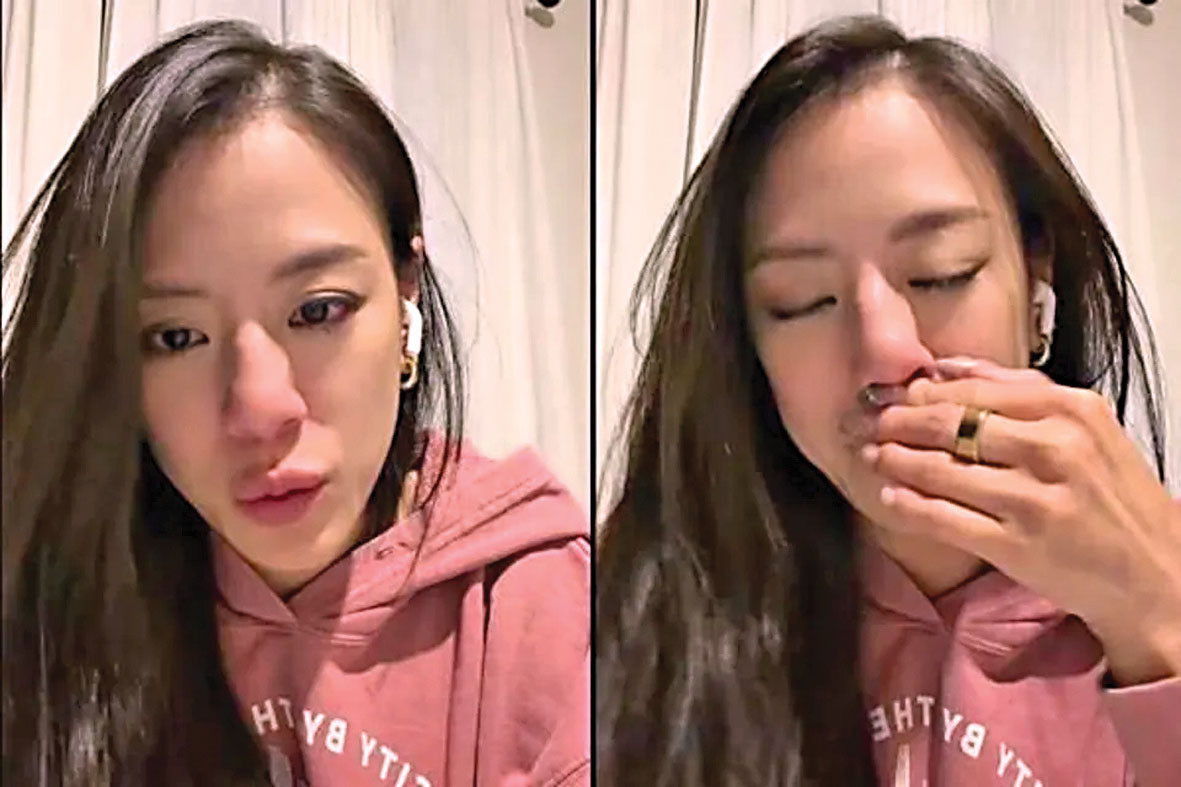 江語晨直播到一半淚崩。