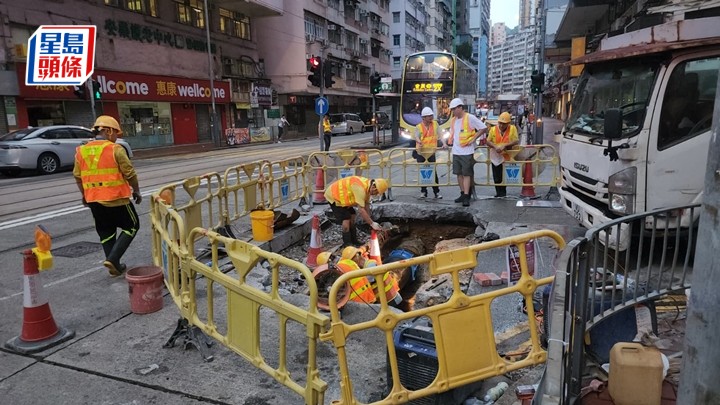 筲箕灣水管維修完成後再現滲漏 水務署全力搶修冀兩小時內恢復供水