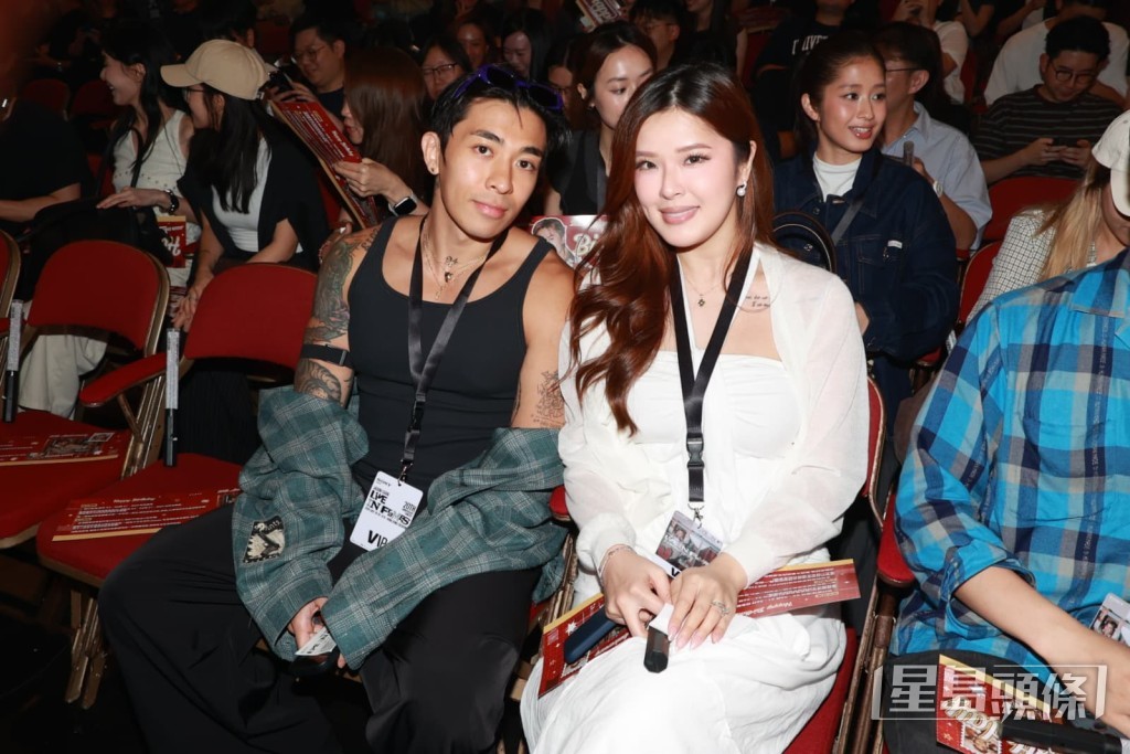 好友Tyson Yoshi與太太Christy到場支持陳柏宇。