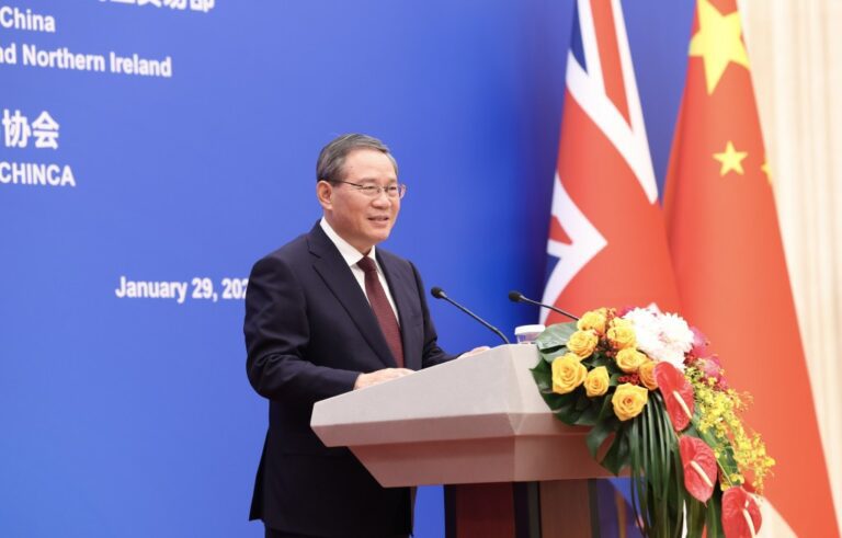 李強致電祝賀貝安德就任英國首相 冀加強中英交往與互信
