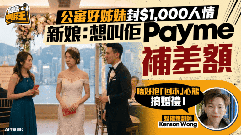 瑰麗酒店婚宴人情風波 新娘不滿閨蜜封千元紅包