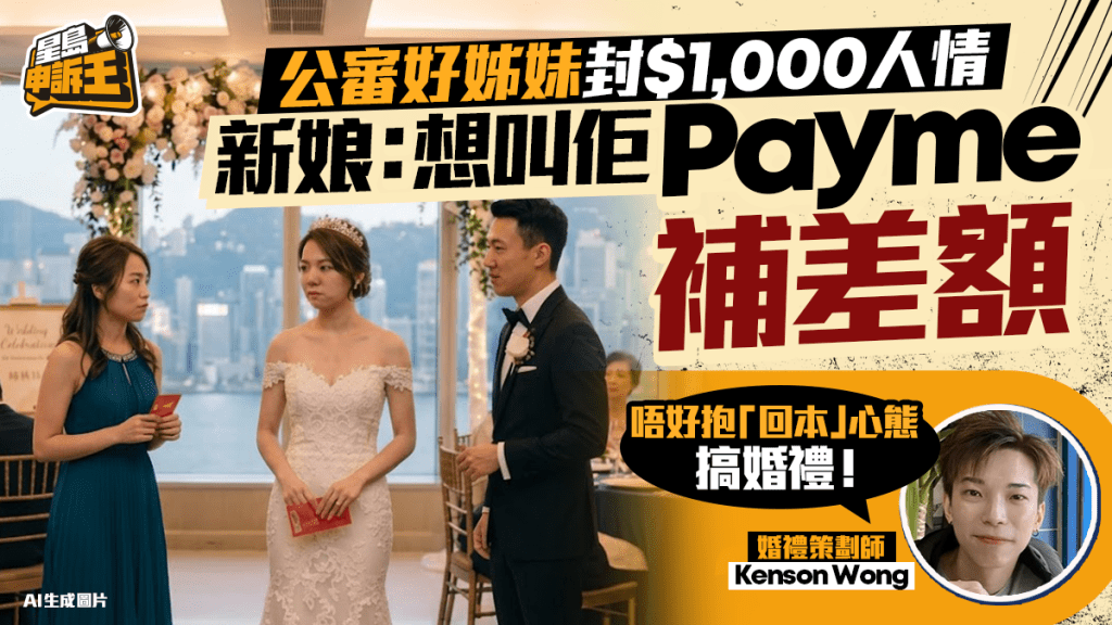 瑰麗酒店婚宴人情風波 新娘不滿閨蜜封千元紅包