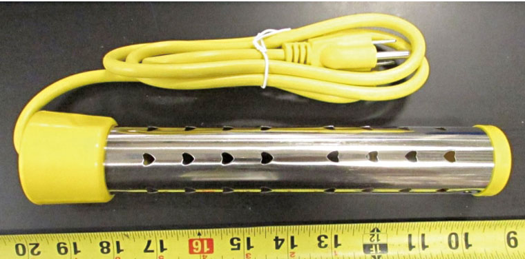 圖為中國「Lakkzoom」品牌浸入式熱水器。聯邦司法部