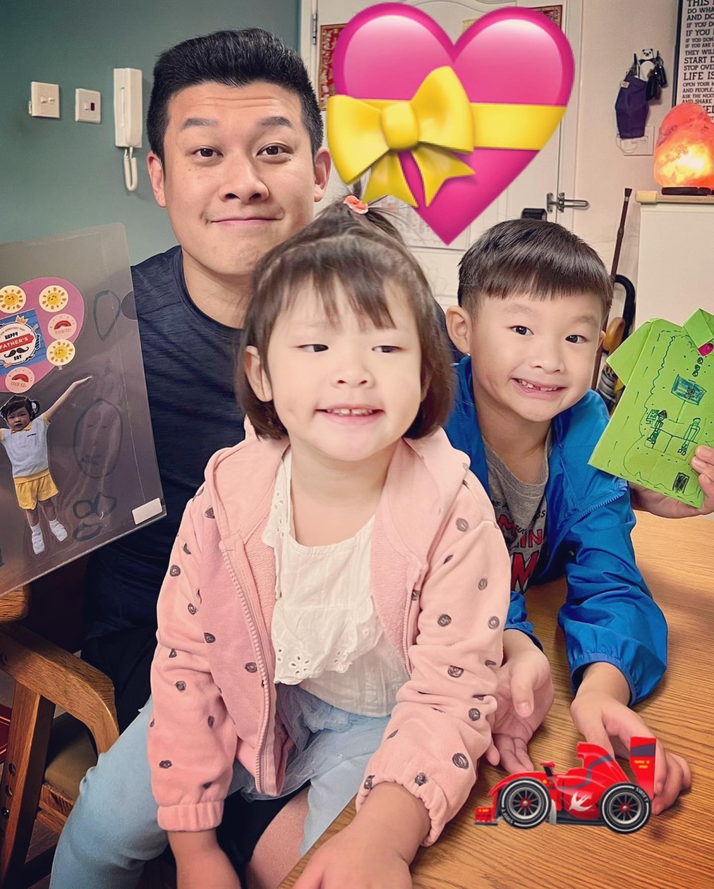 游茛維的大仔現年9歲，細女則6歲。