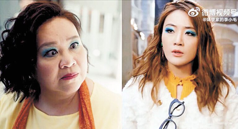 《影后》原版角色（左）與翻拍角色對比。網上圖片