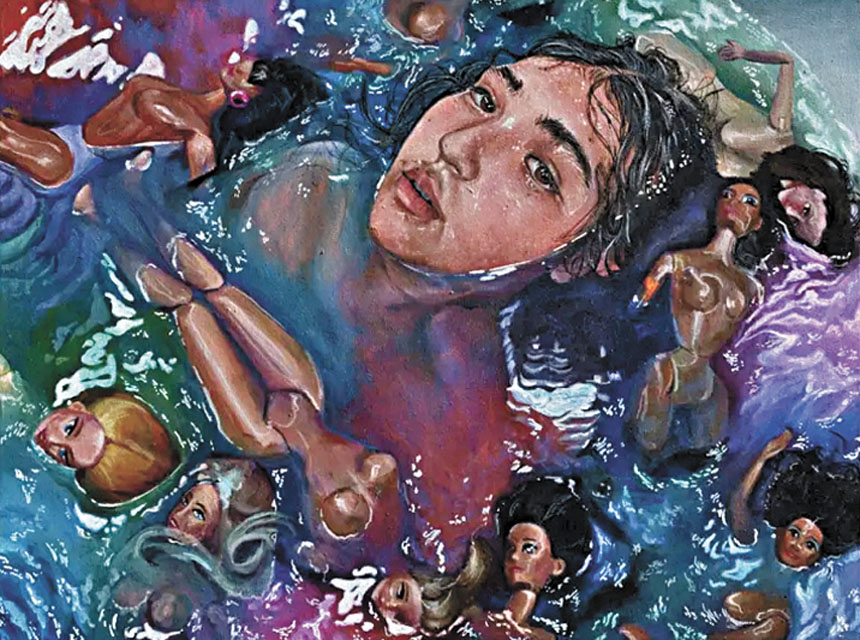 Veronica Cai榮獲15至18歲組別第一名的畫作「Submerge Her With the Rest」。IAMA提供