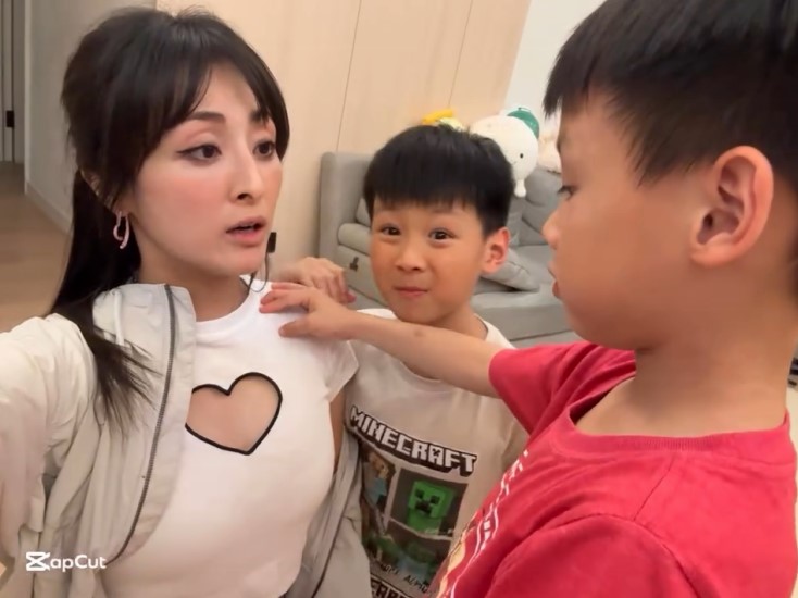 張名雅曾在家中穿得較性感,大仔隨即表示看不過眼。