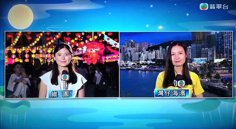 陳尚萱由六點半新聞開始，分別在翡翠台及明珠台新聞時段直播。