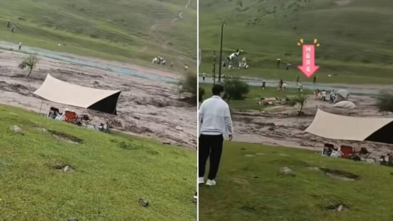 甘肅雙石門景區山洪暴發 造成10死23傷 露營遊客走避不及