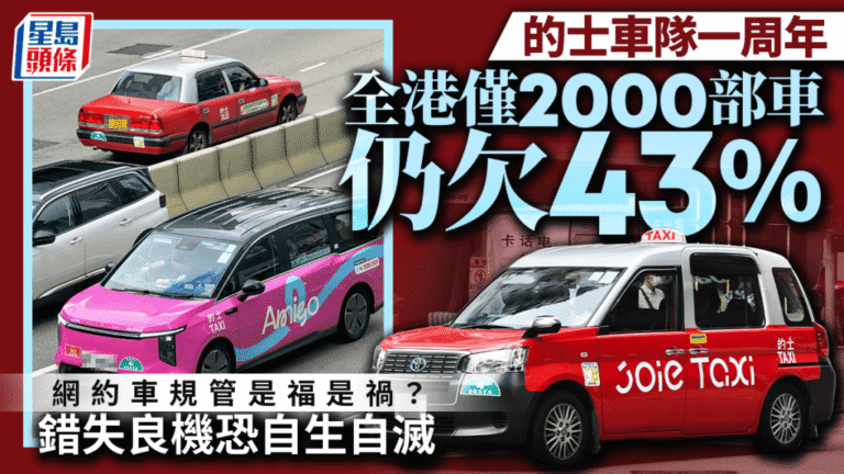 的士車隊推出一周年 全港僅2000輛投入服務 司機短缺成發展瓶頸