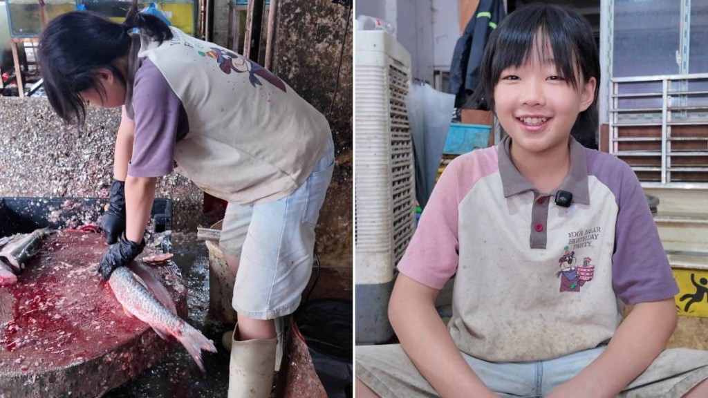 長沙11歲女孩魚檔幫手 劏魚手法純熟獲讚「老師傅」