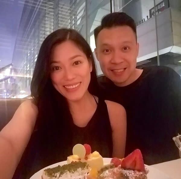 林淑敏的抗癌之路，得到圈外另一半陳中原的支持。