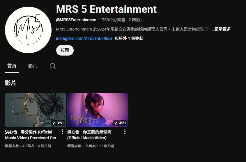 洪心怡兩首歌曲的成績差距頗大。