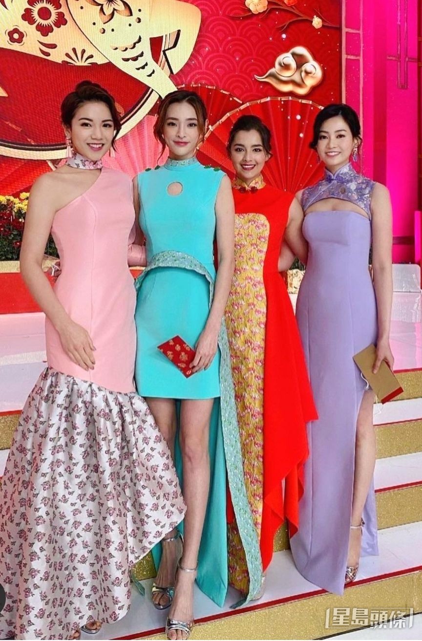 離開TVB後，鄺美璇（左一）重返金融行業發展。