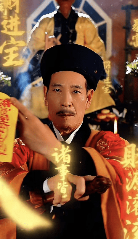 鍾發重披道袍、手持法器的造型,瞬間喚起影迷回憶。
