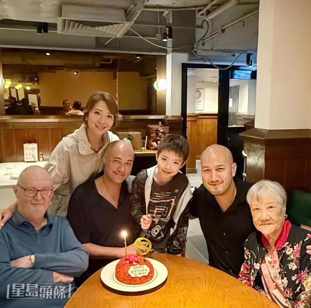 車婉婉日前為丈夫慶生,合照中丈夫與小叔的光頭造型相似,她笑言從未認錯。