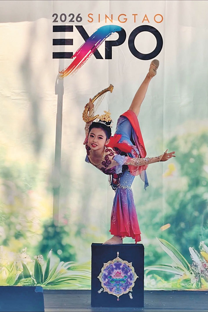 2024星島才藝兒童比賽冠軍Anthea Zhang演出優美的古典舞《畫中人》。本報記者攝
