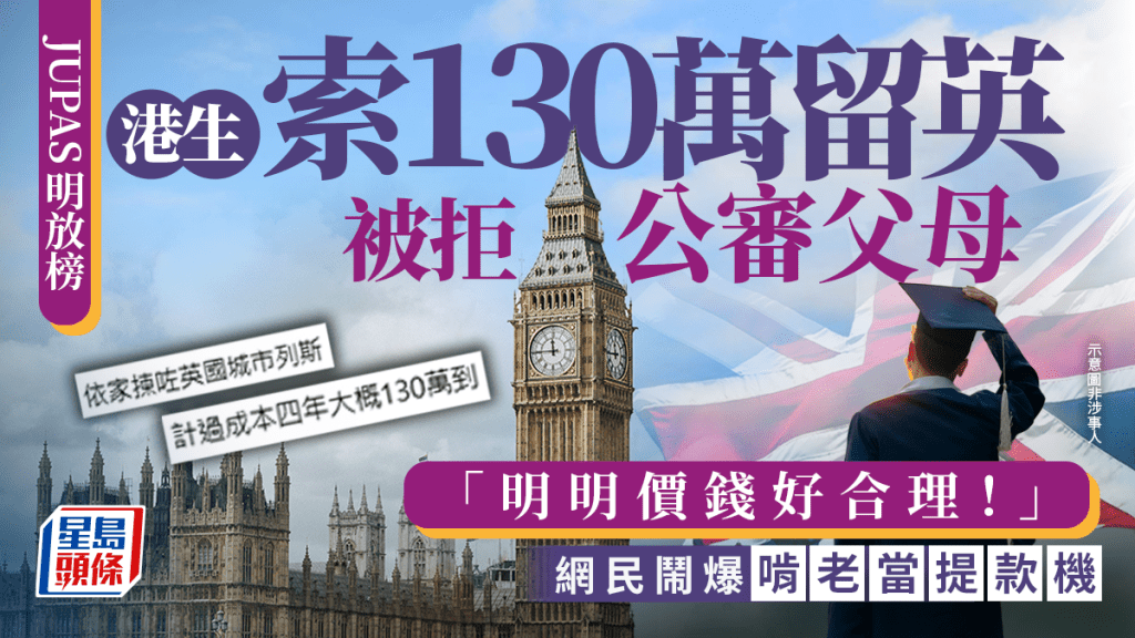JUPAS放榜前夕 港生留學規劃與家庭財務責任引發討論