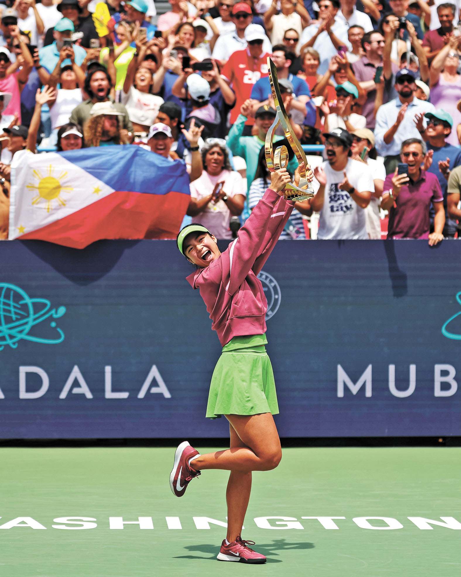 21歲伊亞拉成為首位贏得WTA 500冠軍的菲律賓選手。網上圖片