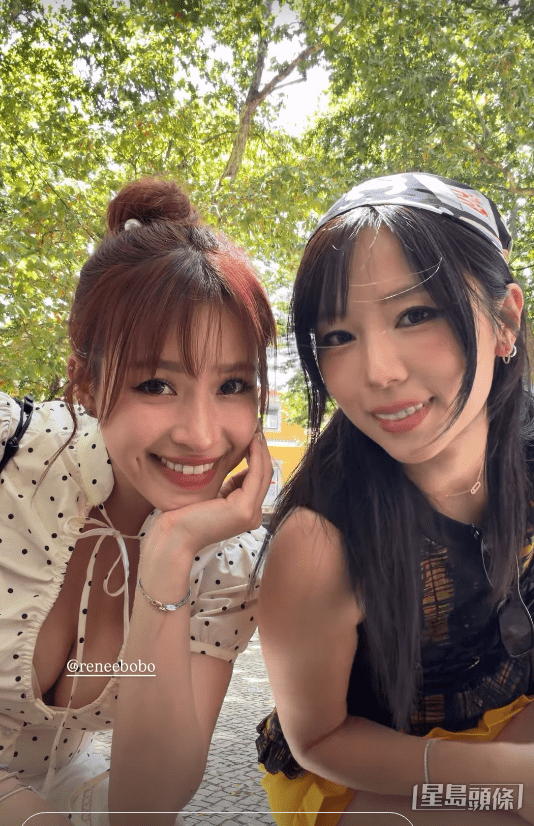 李蔓瑩的中空上衣突顯其豐滿身材。