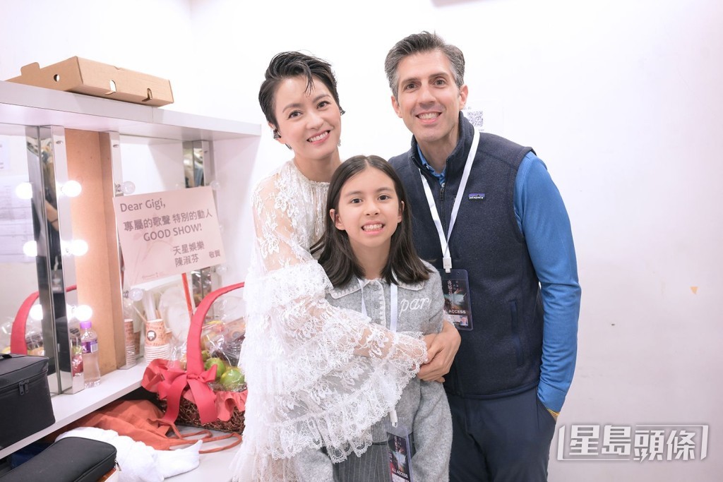 梁詠琪感謝丈夫幫忙照顧女兒及打理家庭事務。