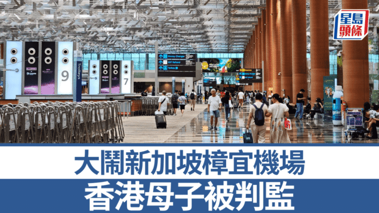 香港母子新加坡樟宜機場衝突 襲警傷人雙雙判囚