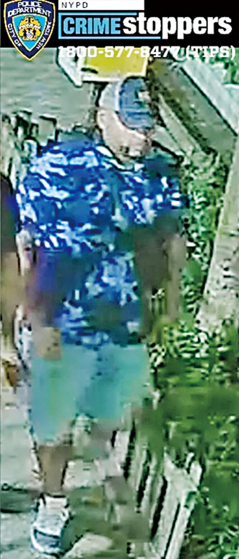 警方公布涉案男子圖像，呼籲民眾提供線索。 警方提供
