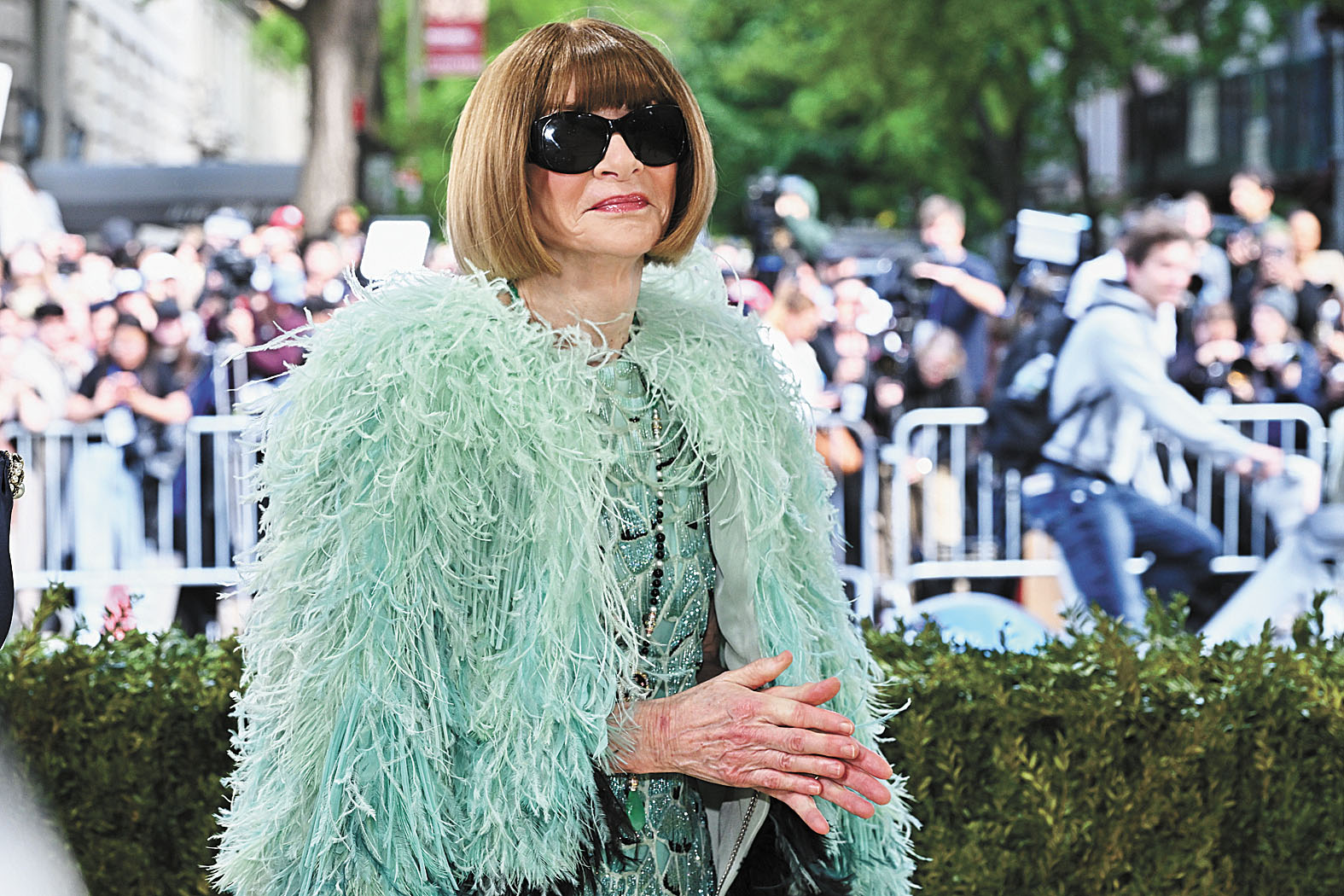 《Vogue》母公司 Condé Nast全球內容長溫圖爾（Anna Wintour）。美聯社資料圖