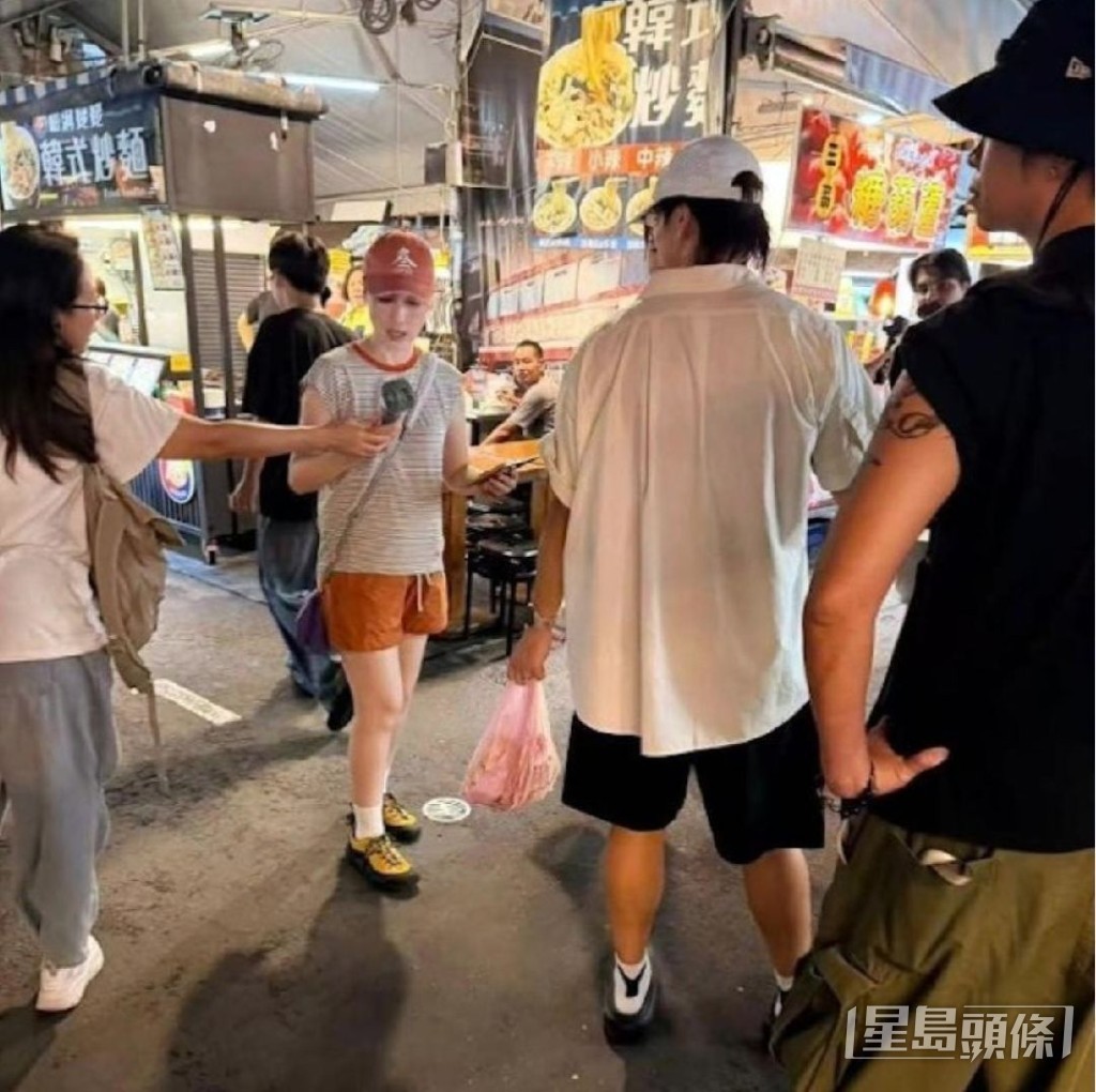 吳業坤早前與江美儀在高雄為節目《試真D》拍攝時,被網民偶遇。