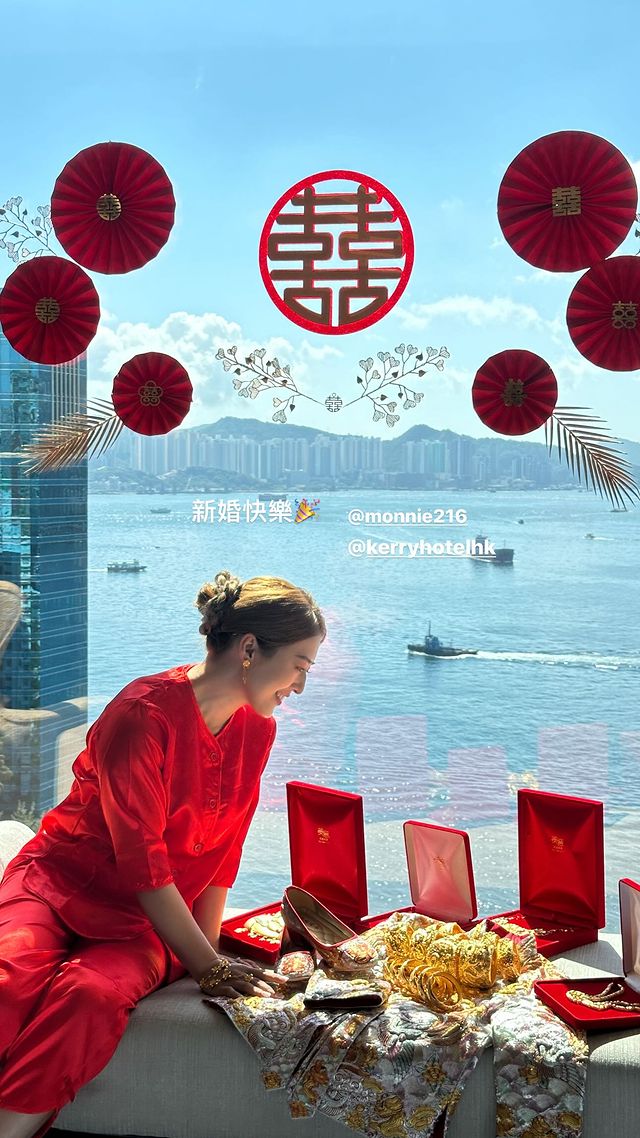 李亦喬一大早已開始為婚禮作準備。