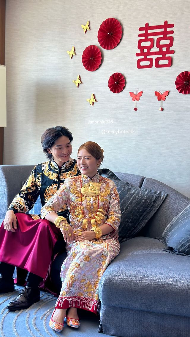李亦喬與丈夫十分登對。
