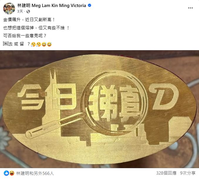 林建明在網上徵詢意見。